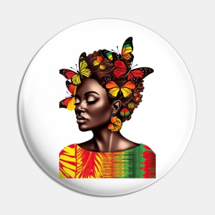 Juneteenth Black History Woman #4 Pin