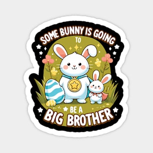 Big Brother Announcement Cute Bunny Family Design Magnet