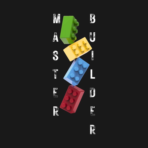 Master Builder Lego Brick Colorful Design by Pastel Potato Shop