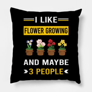 3 People Flower Growing Flowers Gardening Pillow