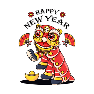 Chinese New Year, cute dragon lion dance T-Shirt