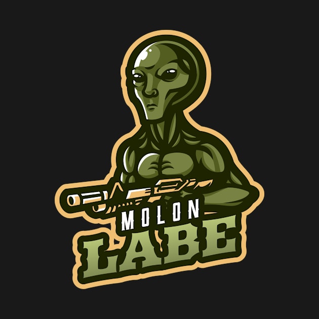 Alien With A Rifle | Molon Labe by Mega Tee Store