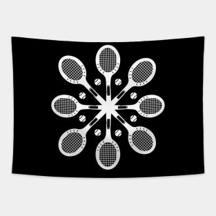 Tennis  Christmas Snowflake Pattern Tapestry