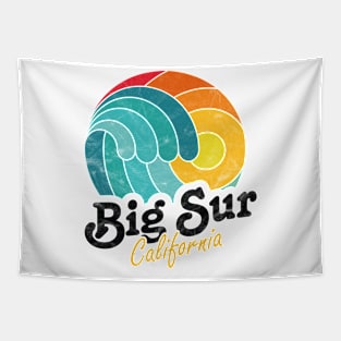 Big Sur California Surfing Surf Sunset Wave Tapestry