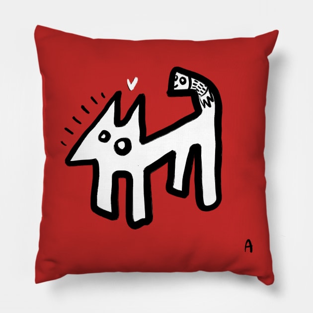 dog Pillow by Angel Rivas