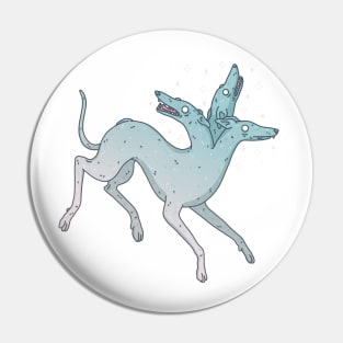 Greyhound Cerberus Pin