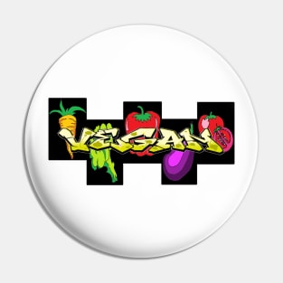 VEGAN VEGETABLES POP ART 77 Pin