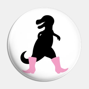 Stylish dinosaur with boots Pin