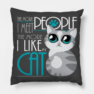The More I Like My Cat Pillow