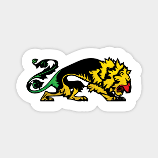 Heraldic Reggae Lion Magnet