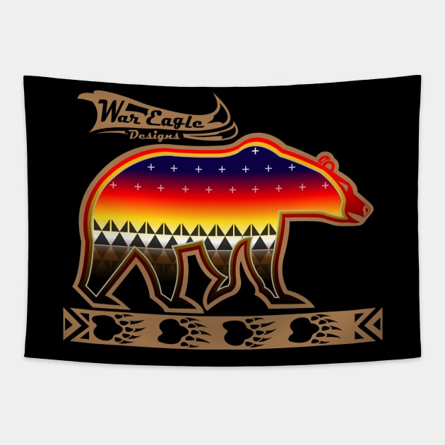 Protecting the people Brown Bear Tapestry by melvinwareagle