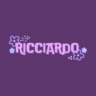 Daniël Ricciardo Cute Name Tag with Flowers T-Shirt