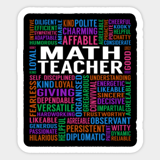Math Teacher Job - Math Teacher - Sticker
