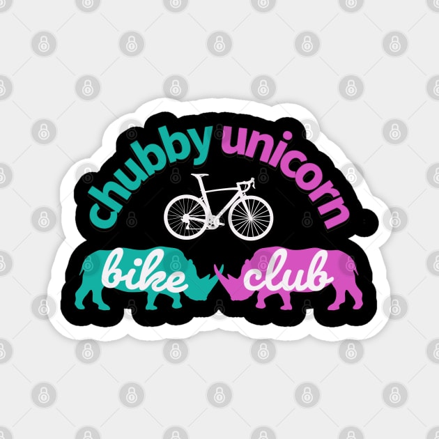 Chubby Unicorn Bike Club Magnet by Crooked Skull