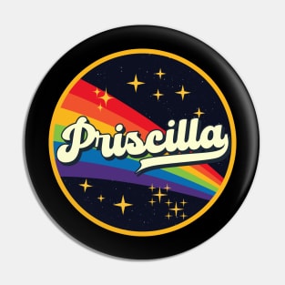 Priscilla // Rainbow In Space Vintage Style Pin