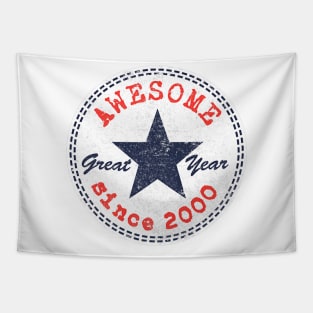 Awesome Since 2000 19th Birthday Gifts 19 Year Old Boy Girl Tapestry