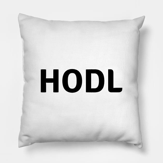 HODL Crypto Holding Pillow by abstractness