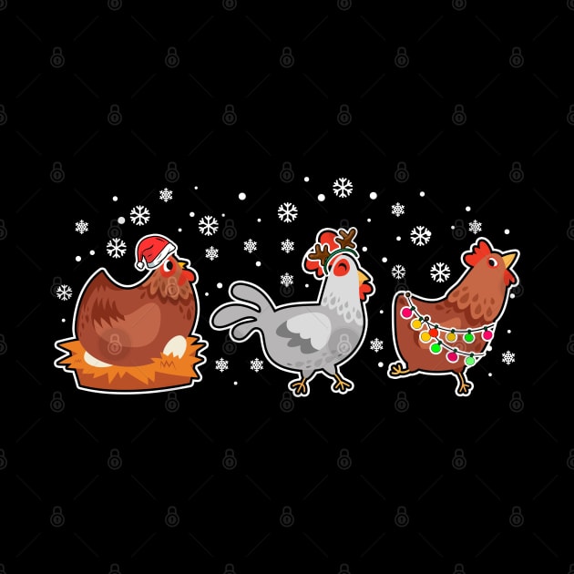 Funny Farm Christmas Men Kids Women Chicken Ugly Christmas by KsuAnn