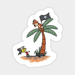 Calvin and Hobbes Pirate Magnet