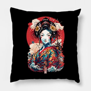 Japan Geisha Gothic Pillow