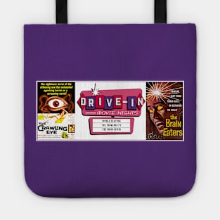 Drive-In Double Feature - The Crawling Eye & The Brain Eaters Tote