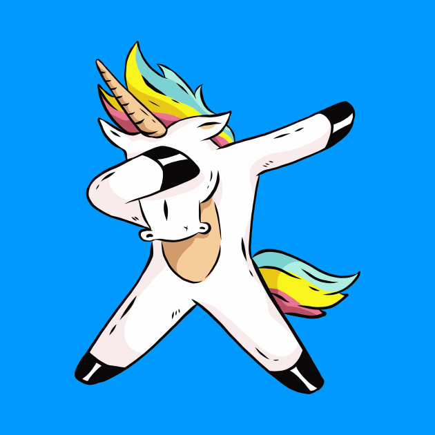 Cute Cool Unicorn Dabbing - Funny Unicorn Artwork by LazyMice