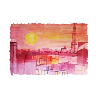 Pink Cityscape T-Shirt