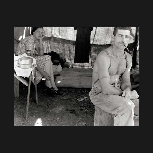 Young Farm Couple, 1939. Vintage Photo by historyphoto