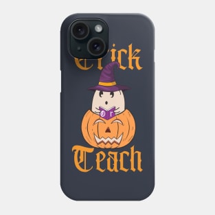 Trick Or Teach Ghost With Witch Hat Phone Case