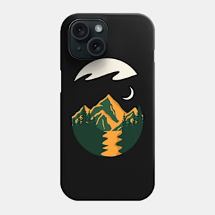 forest and hills retro style Phone Case