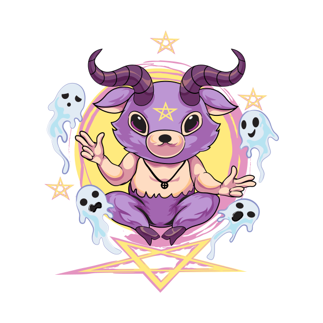 Kawaii Baphomet Pastel Goth by DionArts