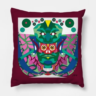 red velvet queen in palenque mexico ecopop sorcery of the death art Pillow