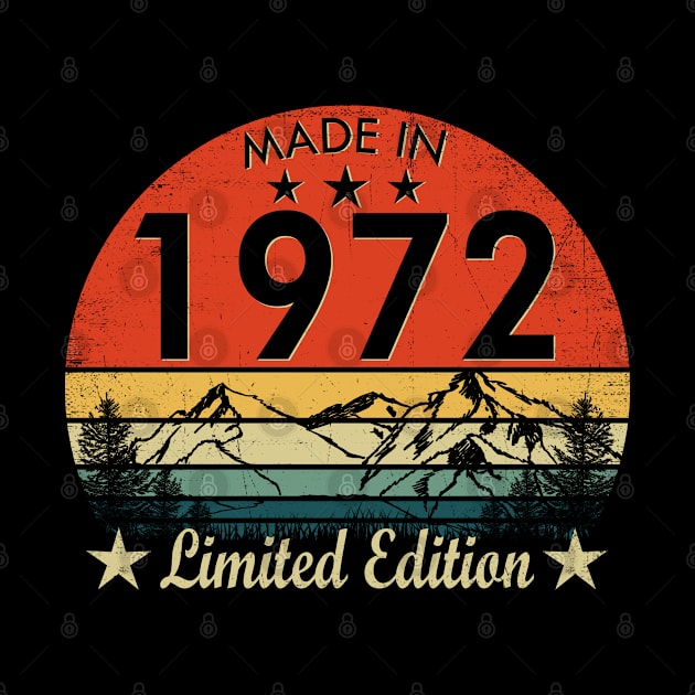 Made in 1972 Limited Edition Vintage Birthday Gift by Tuyetle