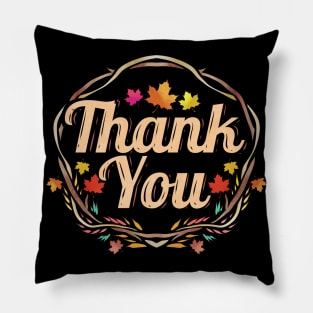 Thank You Wreath From Branches Autumn Thanksgiving Pillow