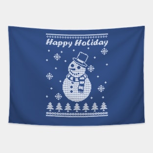 Happy Snowman Tapestry