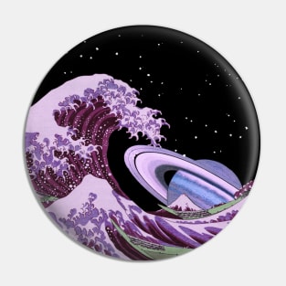 The Great Space Wave - Space Aesthetic, Retro Futurism, Sci Fi Pin