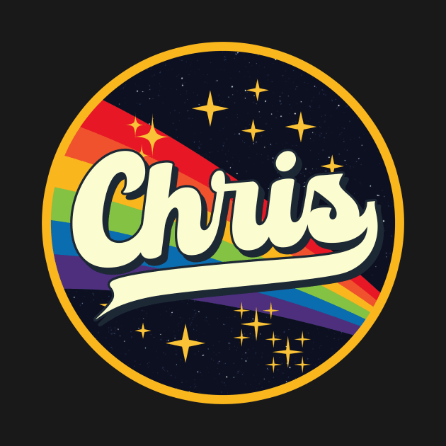 Chris // Rainbow In Space Vintage Style by LMW Art