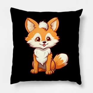 cute and mischievous fox with a fluffy tail Pillow