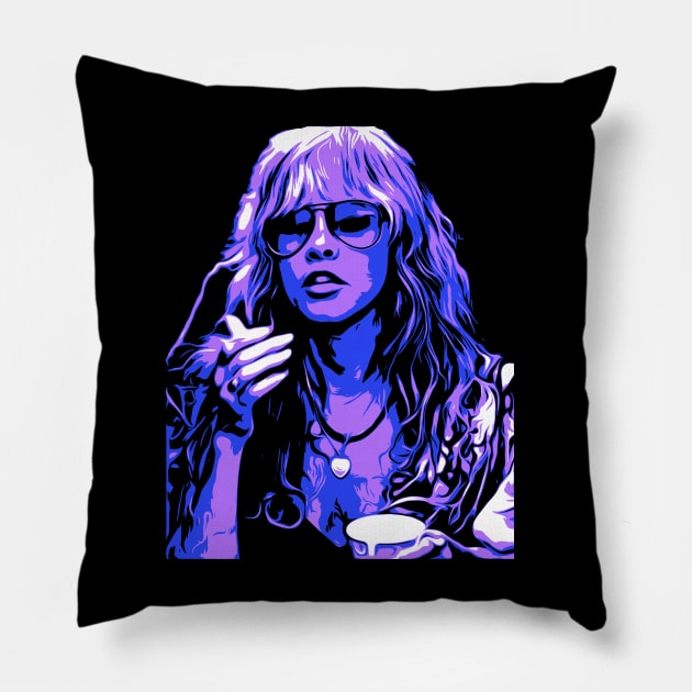 Stevie Nicks Retro Colors Pillow by OFFblack