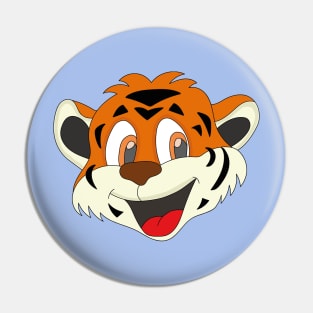 Smiling Tiger Funny Cute Gift Pin