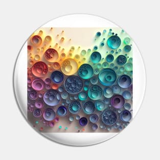 Phantasmal Iridescent circles and dots in exotic colors of Pride ! Pin