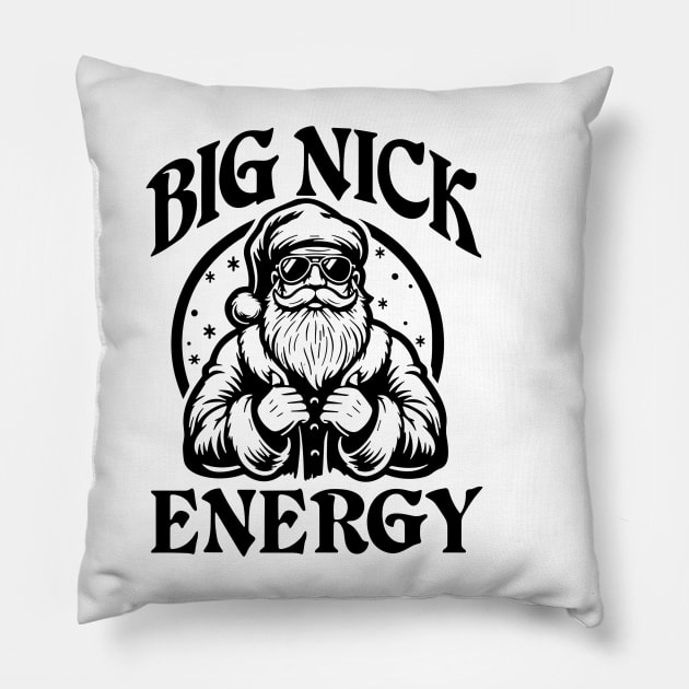 Big Christmas Nick Energy Santa Claus Naughty Xmas Pillow by rhazi mode plagget