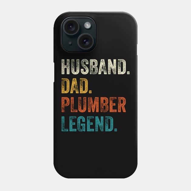 Husband Dad Plumber Legend Retro Vintage Phone Case by DragonTees