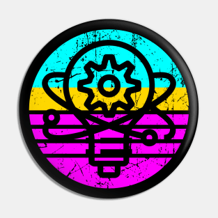 Retro STEM Innovation Lightbulb Gear Atomic Pin