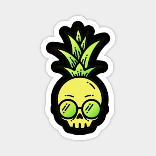 skull head pineapple Magnet