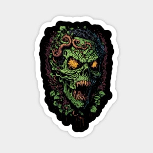 Earth Zombie Nature Head Magnet