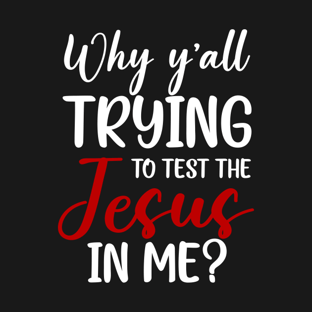 Why Ya'll Trying To Test The Jesus In Me by Kenzellshop