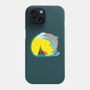 Dolphin at Sunset Phone Case