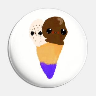 Double Ice Cream (by Ezra) Pin