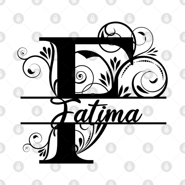 Personalized Name Monogram F - Fatima - Letter F by MysticMagpie